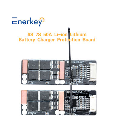 Energy Storage Lithium Battery BMS 6S 7S 50A For Electric Tricycle Cell Bms 24V