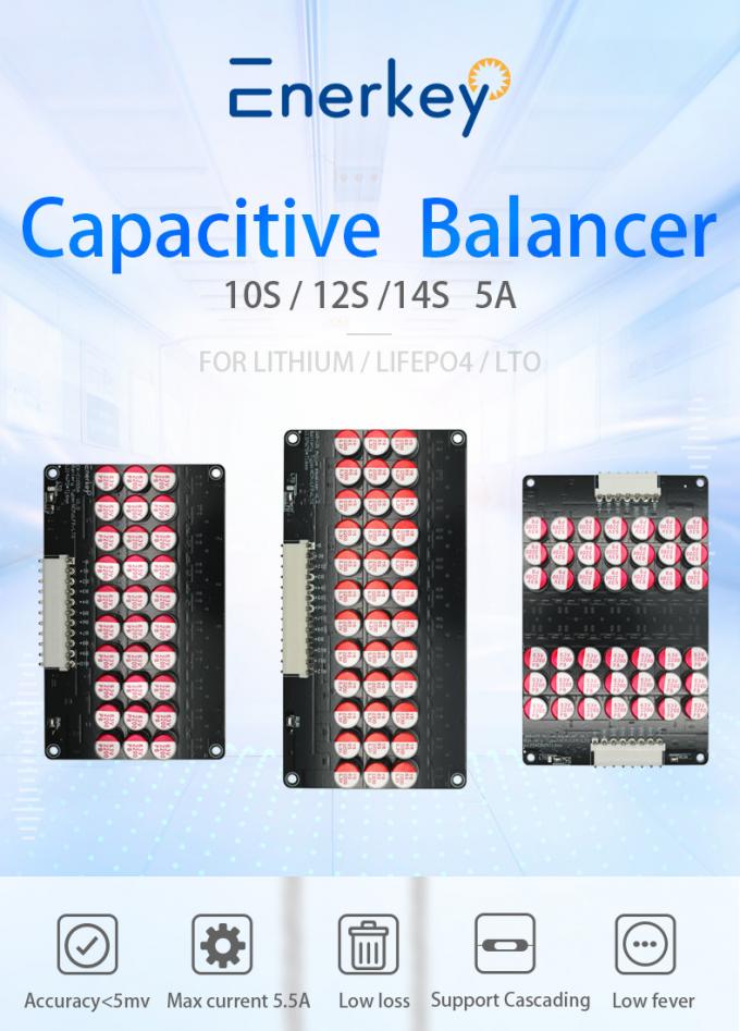 Scheda Bilanciatore 8S 5A Per Batterie Litio LiFePO4 – Trasferimento Di Energia Ad Alta Precisione, Con Alloggiamento E Cavi